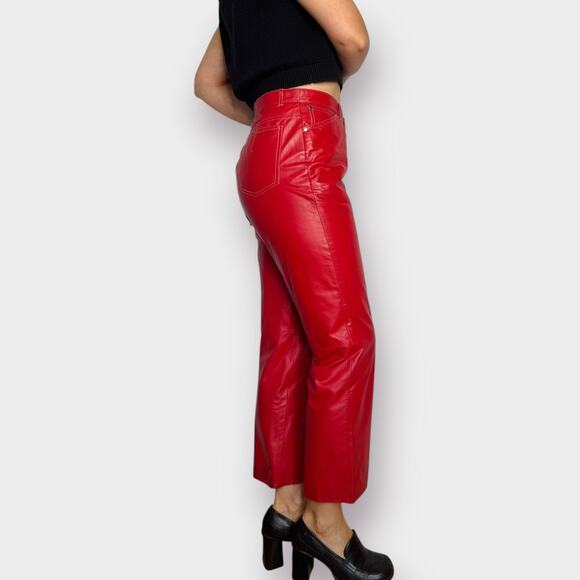 Y2K Nine West Red Leather Pants - Picture 6 of 7